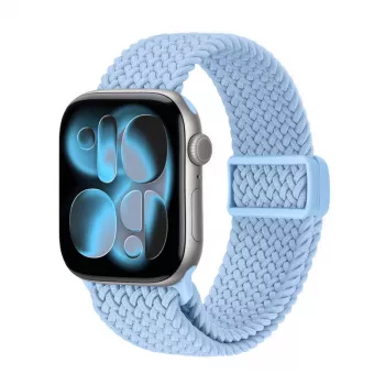 Crong Wave Band Πλεκτό Νάιλον Solo Loop για Apple Watch 38/40/41/42 mm Μπλε