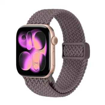 Crong Wave Band Πλεκτό Νάιλον Λουράκι για Apple Watch 38/40/41/42 mm Καφέ