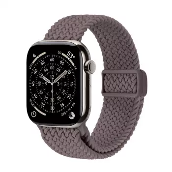 Crong Wave Band - Πλεκτό Λουράκι για Apple Watch 44/45/46/49 mm (Καφέ)