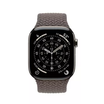 Crong Wave Band - Πλεκτό Λουράκι για Apple Watch 44/45/46/49 mm (Καφέ)