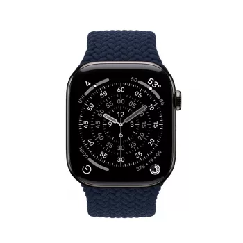 Crong Wave Band Πλεκτό Νάιλον Solo Loop για Apple Watch 44/45/46/49 mm (Navy Blue)