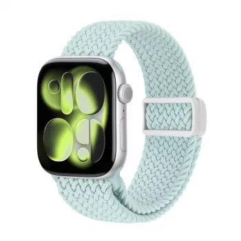 Crong Wave Band Πλεκτό Solo Loop για Apple Watch 44/45/46/49 mm (Mint)