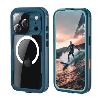 Crong Seal Cover IP68 Αδιάβροχη Θήκη για Apple iPhone 17 Pro (μπλε μαρίν)
