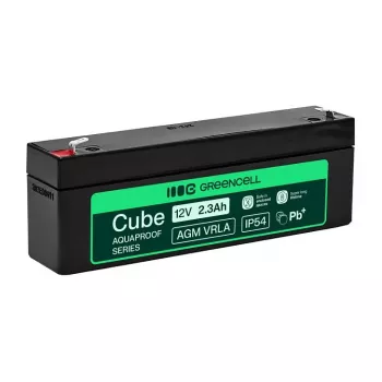 Greencell AGM VRLA 12V 2,5Ah Μπαταρία χωρίς συντήρηση για ταμειακές μηχανές, παιχνίδι (178x36x66mm)