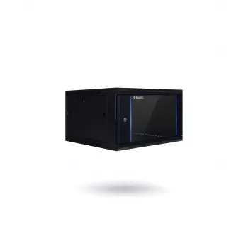 RACKTEL RL-4504WRE Θήκη Επιτοίχια 4U 600x450, Μαύρη, Πόρτα από κρύσταλλο ασφαλείας