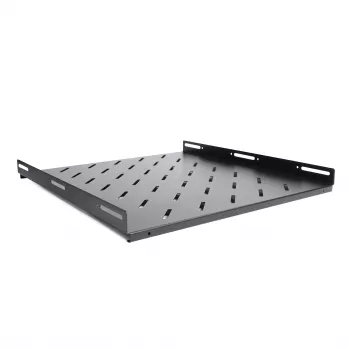 RACKTEL RL-P800S Σταθερό ράφι rack 1U 19 ιντσών βάθους 800mm αντοχής 80kg μαύρο