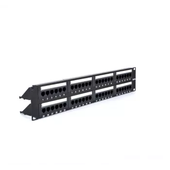 RACKTEL RL-PP4885E Patch panel 48 θυρών Cat.5e UTP 2U 19 ιντσών μαύρο