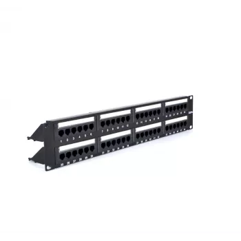 RACKTEL RL-PP4885E Patch panel 48 θυρών Cat.5e UTP 2U 19 ιντσών μαύρο