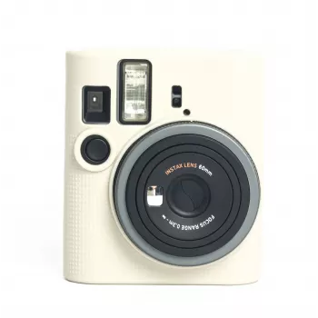 LOVEINSTANT Προστατευτική θήκη σιλικόνης για Fujifilm Instax Mini 41 - Λευκό/Μπεζ