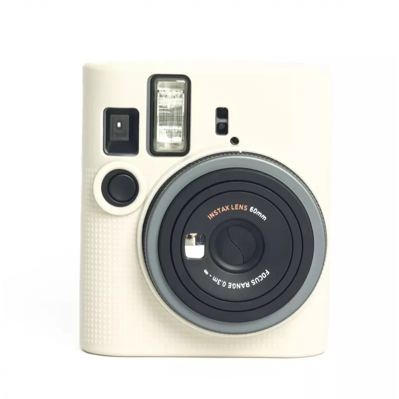 LOVEINSTANT Προστατευτική θήκη σιλικόνης για Fujifilm Instax Mini 41 - Λευκό/Μπεζ