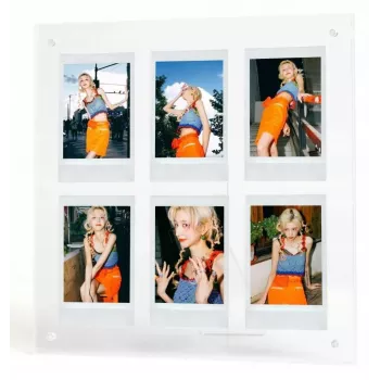 LOVEINSTANT Κορνίζα για 6 Φωτογραφίες, συμβατή με Fujifilm Instax Mini / Xiaomi / Polaroid / Canon / HP / Kodak - Zink / Διαφανές