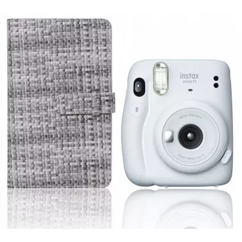 LOVEINSTANT Φωτογραφικό Άλμπουμ για Fuji Instax Mini 96 Φωτογραφίες - Μαύρο Δέσιμο PU Δέρματος, 48 Σελίδες, 2 Φωτογραφίες ανά Σελίδα - Συμβατό με Instax Mini 40, 12, 11, 10, 9, 8, Evo, Liplay, Link