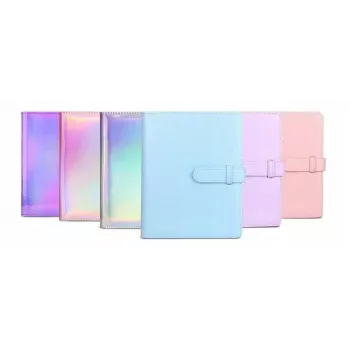 LOVEINSTANT Φωτοάλμπουμ 256 Φωτογραφιών για Fujifilm Instax Mini 40 12 11 9 8 7 Evo Liplay Link / Ασημί Glitter
