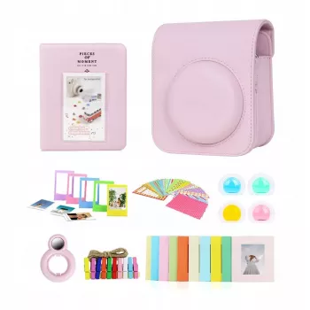 LOVEINSTANT Σετ Αξεσουάρ 8 σε 1 για Fujifilm Instax Mini 12 - Ροζ