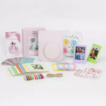 LOVEINSTANT Σετ Αξεσουάρ 8 σε 1 για Fujifilm Instax Mini 12 - Ροζ