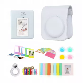 LOVEINSTANT Σετ Αξεσουάρ 8 σε 1 για Fujifilm Instax Mini 12 - Λευκό