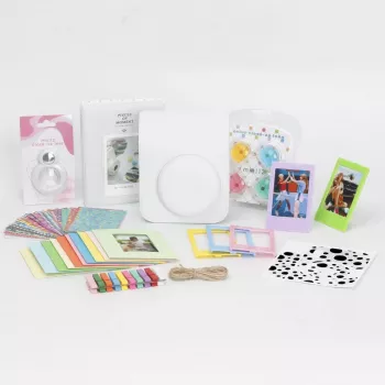LOVEINSTANT Σετ Αξεσουάρ 8 σε 1 για Fujifilm Instax Mini 12 - Λευκό