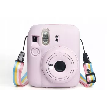 LOVEINSTANT Θήκη σιλικόνης για Fujifilm Instax Mini 12 - Ροζ