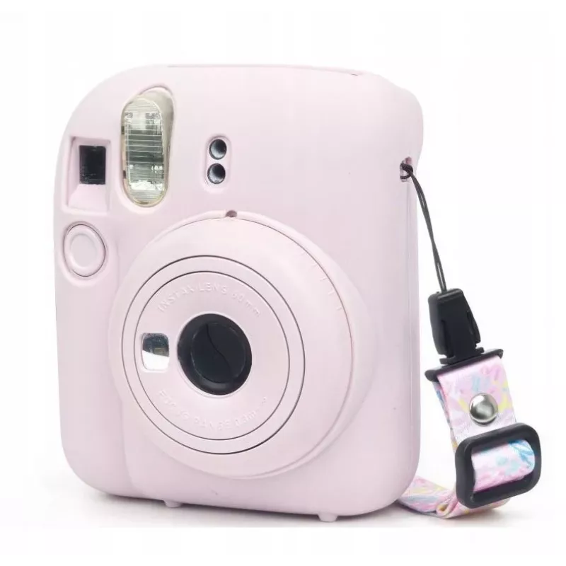 LOVEINSTANT Θήκη σιλικόνης για Fujifilm Instax Mini 12 - Ροζ