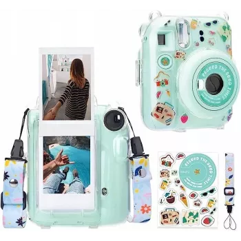 LOVEINSTANT Θήκη για Fujifilm Instax Mini 12 με αυτοκόλλητα / Holiday Time