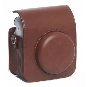 LOVEINSTANT Προστατευτική θήκη τσάντα ώμου για Fujifilm Instax Mini 12 - Καφέ