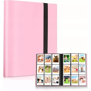 LOVEINSTANT Άλμπουμ φωτογραφιών για 360 φωτογραφίες, συμβατό με Fujifilm Instax Mini / Xiaomi / Polaroid / Canon / HP / Kodak, Ροζ