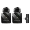 PULUZ PU647B 2x Ασύρματο μικρόφωνο Lavalier για iPhone Lightning