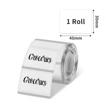 Phomemo Διαφανείς αυτοκόλλητες ετικέτες 40x30mm για M110/M120/M200/M220/M221 - 230 ετικέτες ανά ρολό