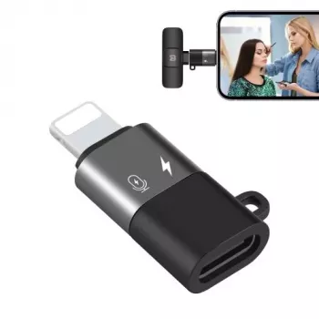 PULUZ Αντάπτορας Lightning σε USB-C OTG για iPhone, Μαύρο (PU649B)