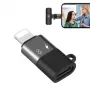 PULUZ Αντάπτορας Lightning σε USB-C OTG για iPhone, Μαύρο (PU649B)