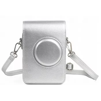 LOVEINSTANT Θήκη για Fujifilm Instax Mini Evo - ασημί