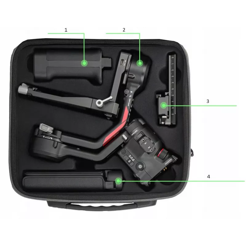SUNNYLIFE Σκληρή θήκη μεταφοράς για DJI RS 4 Gimbal - Μαύρο