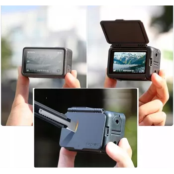SUNNYLIFE Βάση Πλαισίου + Κάλυμμα Φακού για DJI Osmo Action 5 Pro / 4 / 3 - Μαύρο