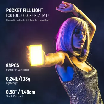 NEEWER VL67C RGB LED Video Light 5W με Κλιπ Κινητού και Έλεγχο μέσω Bluetooth App