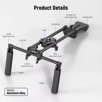 NEEWER SR004 DSLR Σταθεροποιητής Ώμου με Λαβή για Κάμερες και DSLR Camcorders