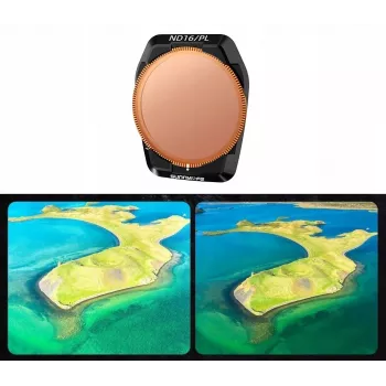 SUNNYLIFE Υβριδικό Φίλτρο 2in1 Polarizing PL + Γκρι ND16 για DJI Air 3S / 3 + Θήκη Fi923-16p