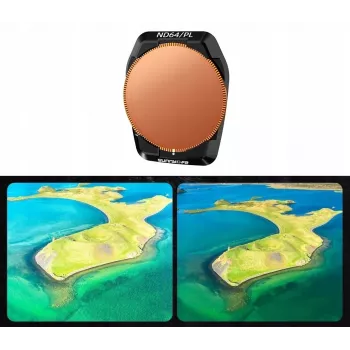 SUNNYLIFE Hybrid 2in1 Πολωτικό PL + Γκρι ND64 Φίλτρο για DJI Air 3S / 3 + Θήκη Fi923-64p