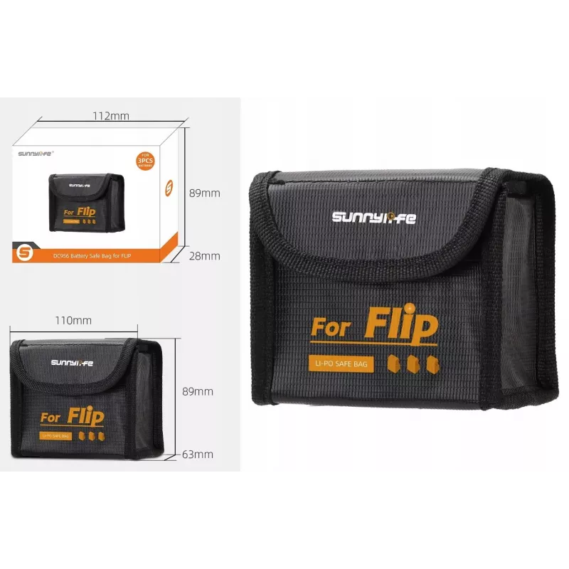 SUNNYLIFE Πυρίμαχη Θήκη για 3 Μπαταρίες DJI Flip