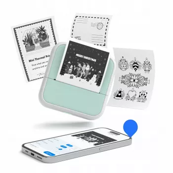 LOVEINSTANT S1 θερμικός εκτυπωτής Bluetooth για φωτογραφίες, αυτοκόλλητα, σημειώσεις, ετικέτες, 53mm, 203dpi, πράσινο