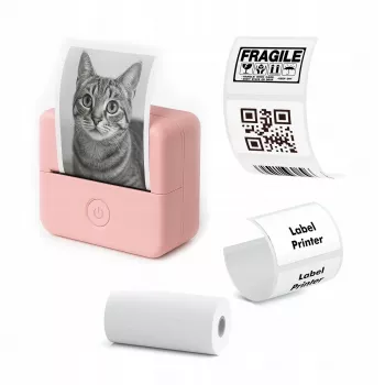 LOVEINSTANT X6 θερμικός εκτυπωτής Bluetooth για φωτογραφίες, αυτοκόλλητα, σημειώσεις, ετικέτες, ροζ