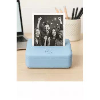 LOVEINSTANT X6 θερμικός εκτυπωτής Bluetooth για φωτογραφίες, αυτοκόλλητα, σημειώσεις, ετικέτες, εφαρμογή AI, μπλε