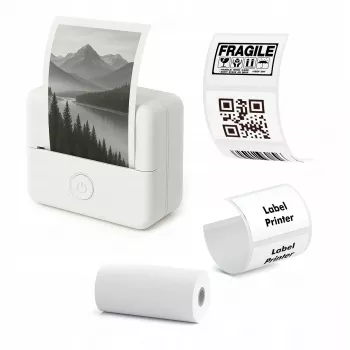 LOVEINSTANT X6 θερμικός εκτυπωτής Bluetooth για φωτογραφίες, ετικέτες, σημειώσεις, αυτοκόλλητα, εφαρμογή AI, λευκό