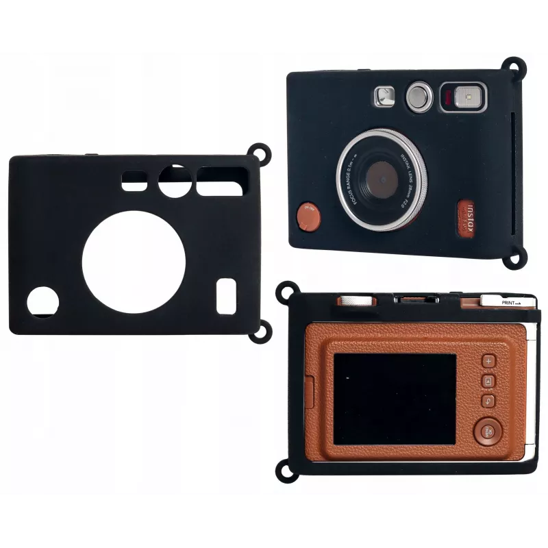 LOVEINSTANT θήκη σιλικόνης για Fujifilm Instax Mini Evo - μαύρο