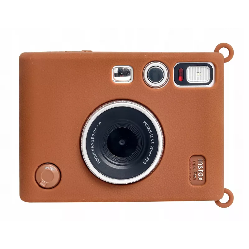 LOVEINSTANT θήκη σιλικόνης για Fujifilm Instax Mini Evo - καφέ