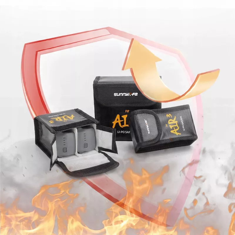 SUNNYLIFE Πυρίμαχη τσάντα για 3 μπαταρίες DJI Air 3 / 3S