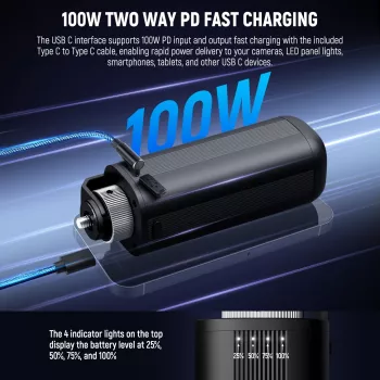 NEEWER PH74E Power Bank Grip 100W για COB LED λάμπα USB-C DC