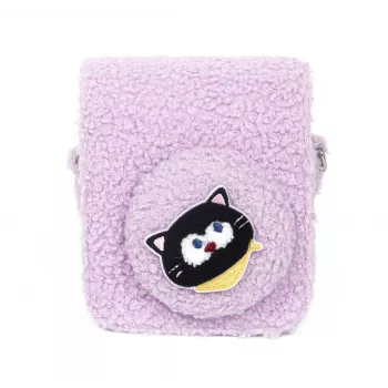 LOVEINSTANT Plush Kitten Case για Fujifilm Instax Mini 12 - μωβ