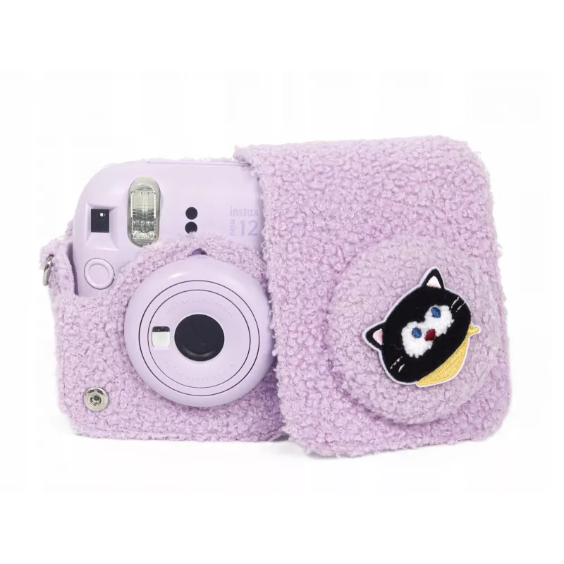 LOVEINSTANT Plush Kitten Case για Fujifilm Instax Mini 12 - μωβ