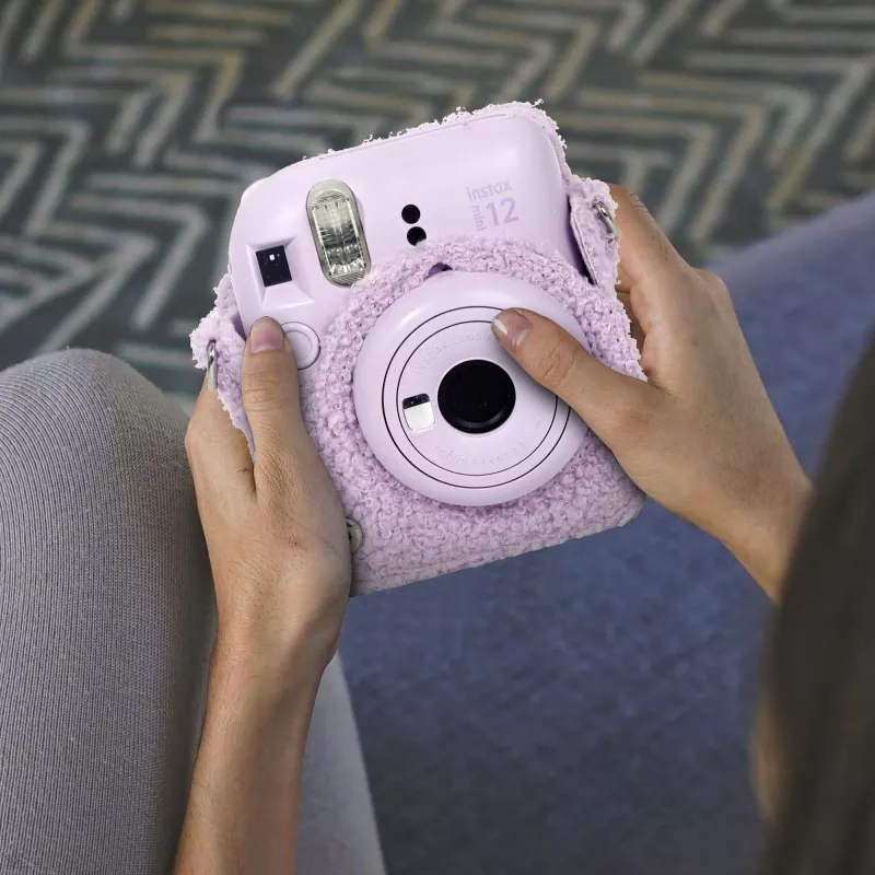LOVEINSTANT Plush Kitten Case για Fujifilm Instax Mini 12 - μωβ