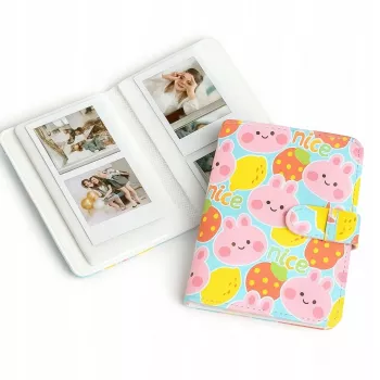 LOVEINSTANT Φωτογραφικό άλμπουμ 64 φωτογραφιών για Fujifilm Instax Mini 99 41 12 40 11 Evo Liplay Link / Pink Bear - Nice